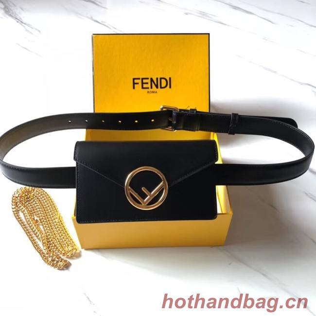 Fendi BELT BAG leather belt bag 8BM005 black
