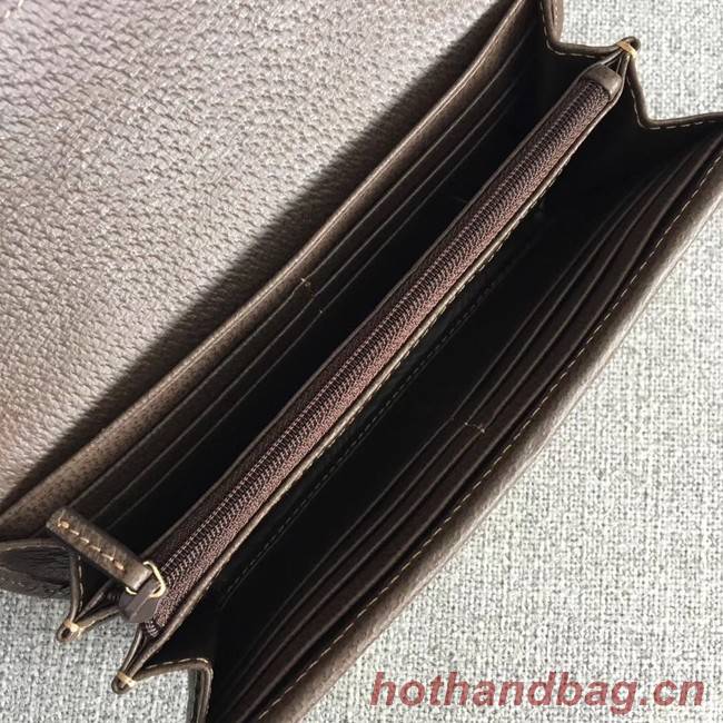 Gucci Ophidia GG chain wallet 546592 Brown