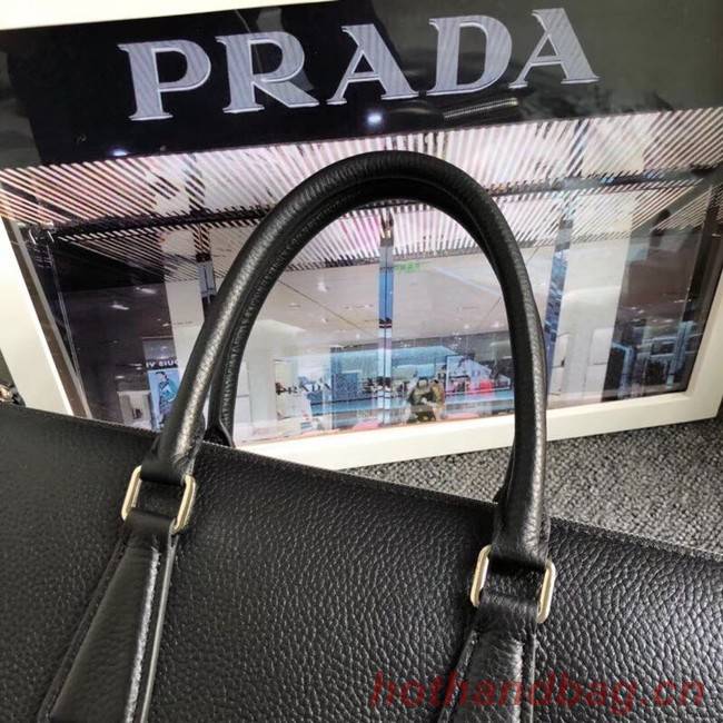 Prada Leather Briefcase 2VE368 black