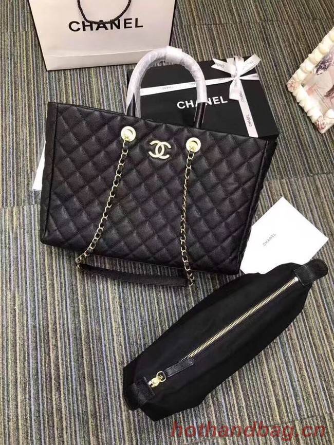 Chanel Original large shopping bag Grained Calfskin A93525 black