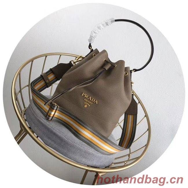 Prada Leather bucket bag 1BE018 Apricot
