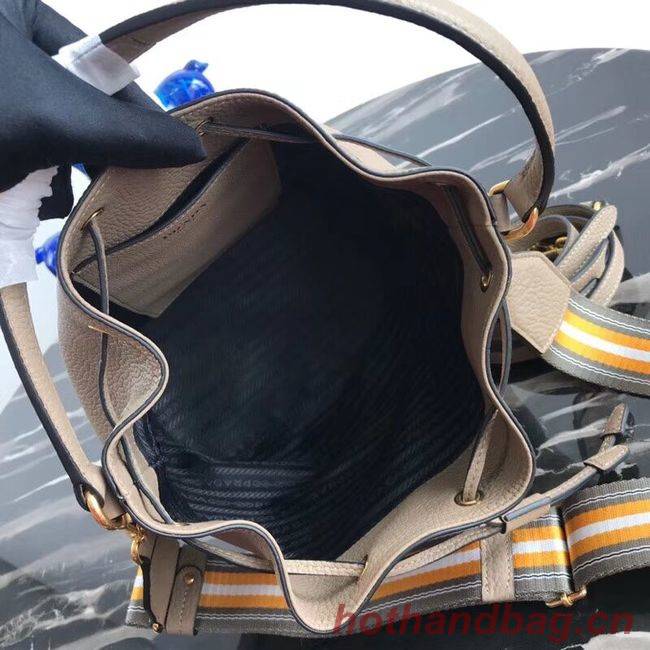 Prada Leather bucket bag 1BE018 Apricot