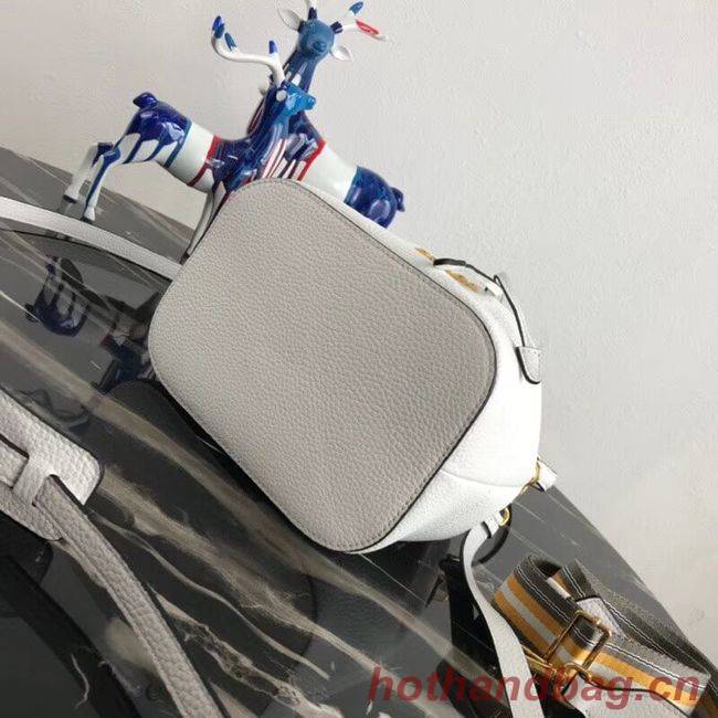 Prada Leather bucket bag 1BE018 white