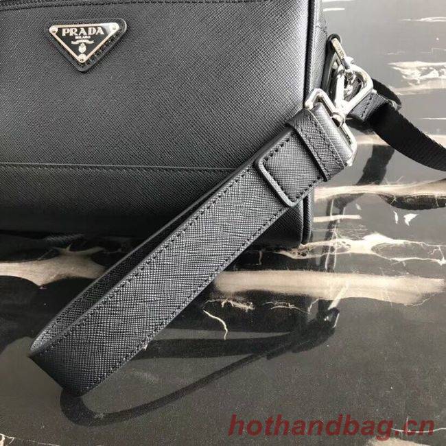 Prada Saffiano leather shoulder bag 2VH063 black
