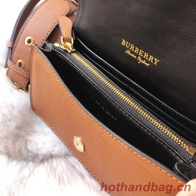 BURBERRY Hampshire vintage check leather cross-body bag 24581 brown