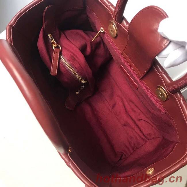 Chanel large shopping bag Aged Calfskin & Gold-Tone Metal A57974 Burgundy