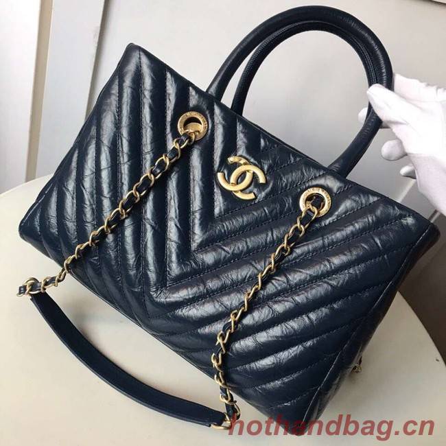 Chanel Original large shopping bag A57974 dark blue