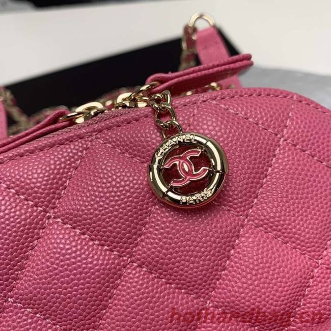 Chanel Grained Calfskin & Gold-Tone Metal backpack AS0003 rose