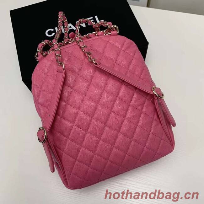 Chanel Grained Calfskin & Gold-Tone Metal backpack AS0004 rose