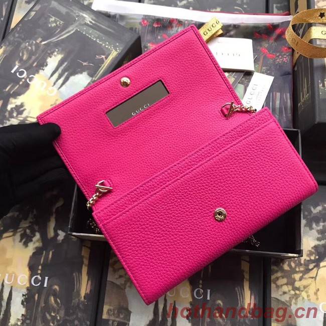 Gucci GG Marmont leather chain wallet 546585 rose