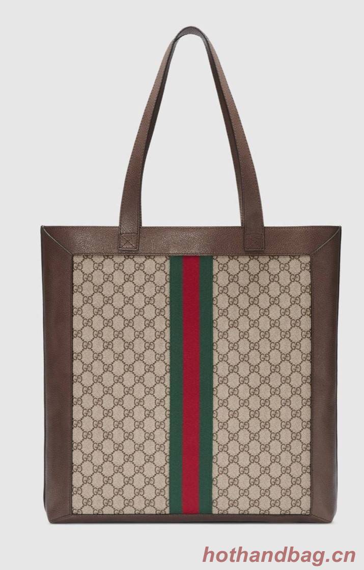 Gucci Ophidia Soft GG Supreme Large Tote Bag GG5689 Brown