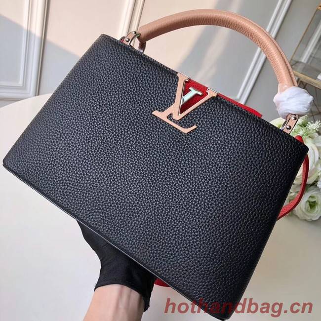 Louis Vuitton CAPUCINES PM M51814 black&pink&red