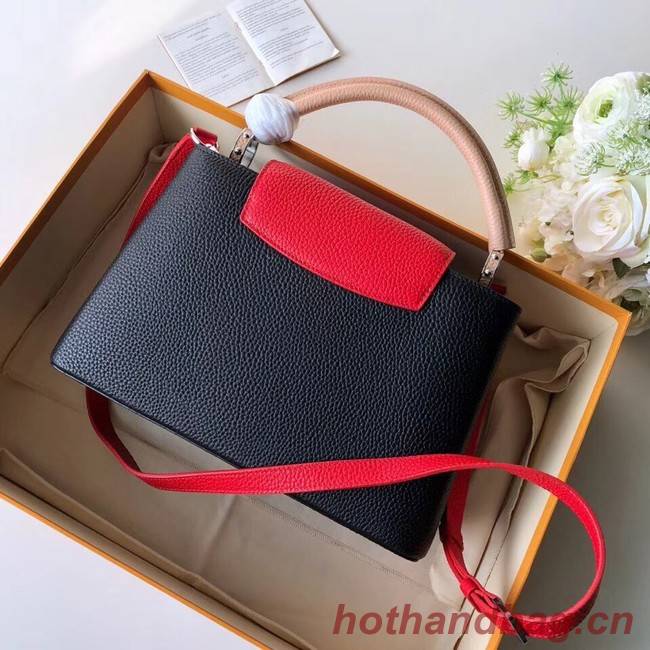 Louis Vuitton CAPUCINES PM M51814 black&pink&red