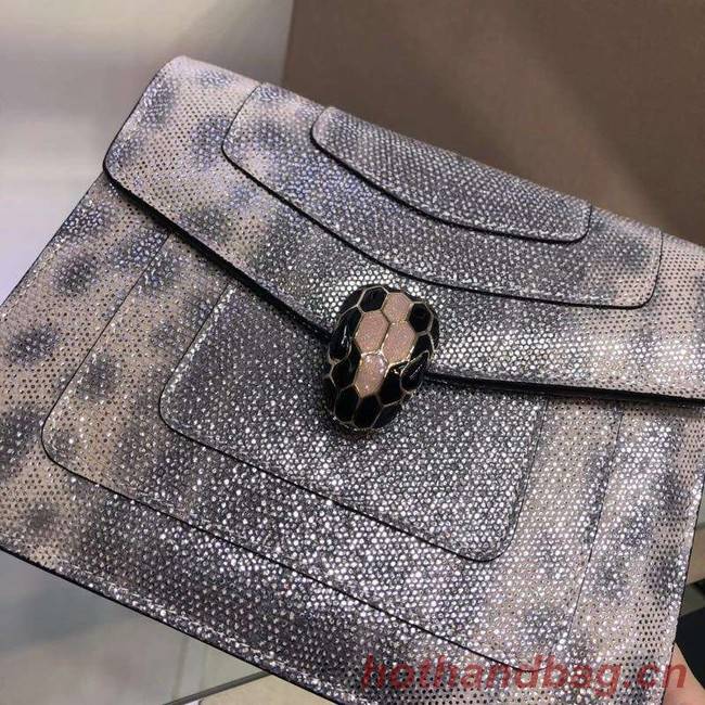 BVLGARI Serpenti Forever leather shoulder bag 34559 grey