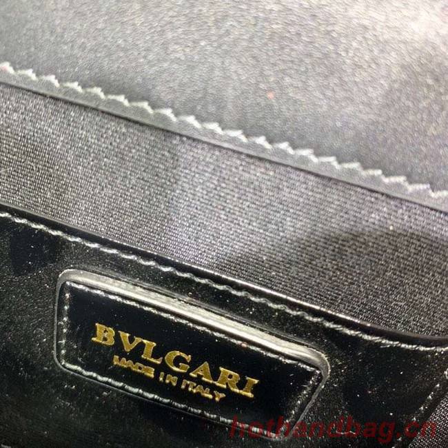 BVLGARI Serpenti Forever metallic-leather shoulder bag 34559 black