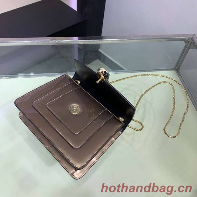 BVLGARI Serpenti Forever metallic-leather shoulder bag 34559 gold