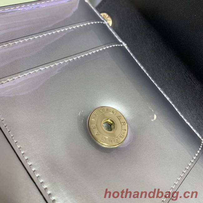BVLGARI Serpenti Forever metallic-leather shoulder bag 34559 silver&rose