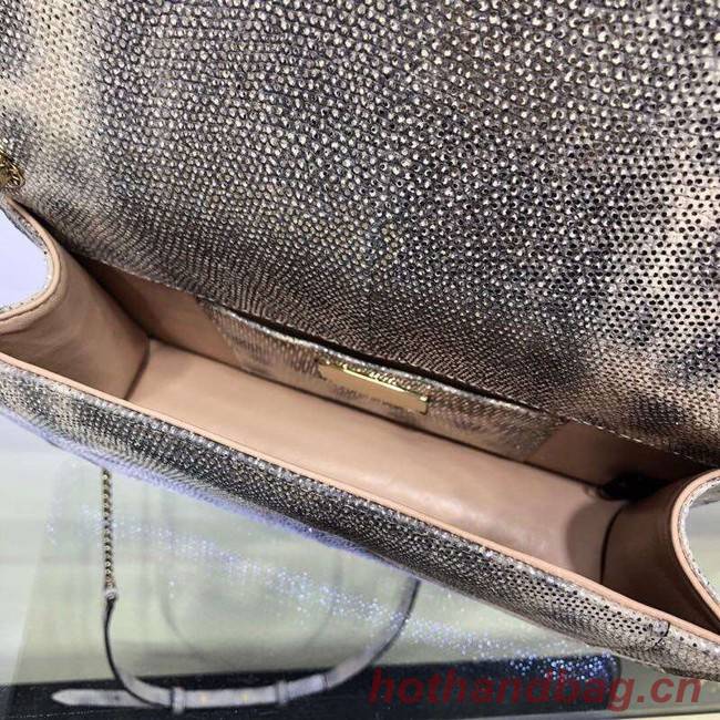 Bulgari metallic-leather shoulder bag 39174 grey