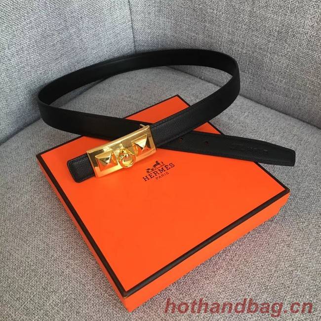 Hermes Collier de Chien belt buckle & Reversible leather strap 24 mm H0521 black