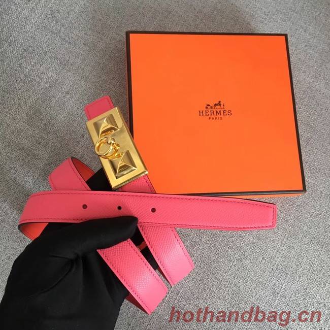 Hermes Collier de Chien belt buckle & Reversible leather strap 24 mm H0521 rose
