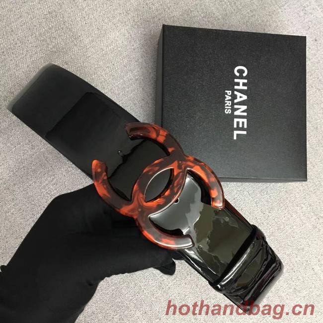 Chanel Wide leather belt with 53 mm CC4270 black
