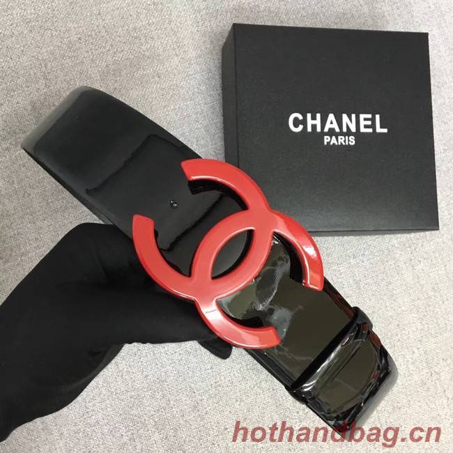 Chanel Wide leather belt with 53 mm CC4271 black
