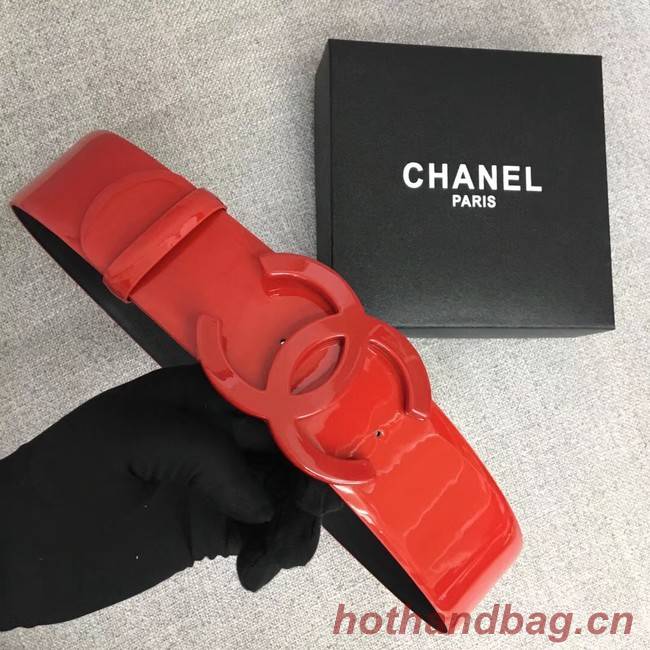 Chanel Wide leather belt with 53 mm CC4271 red