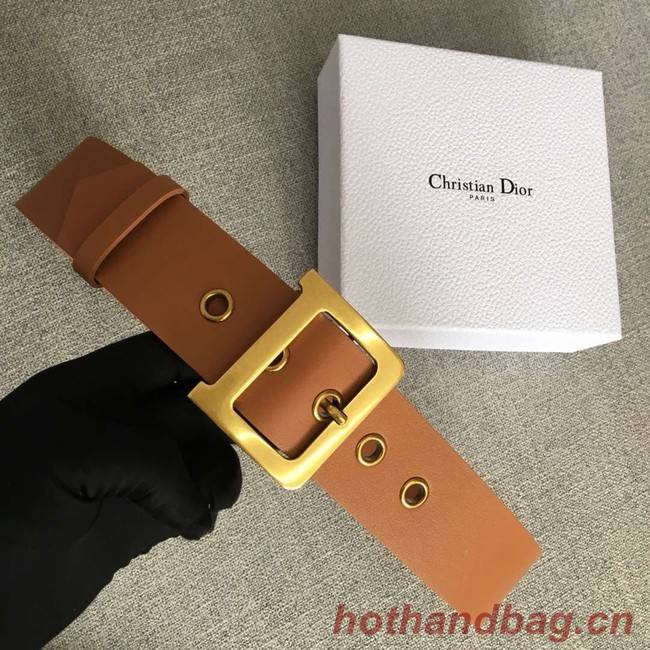 Dior Wide leather belt with 50 mm D4261 brown