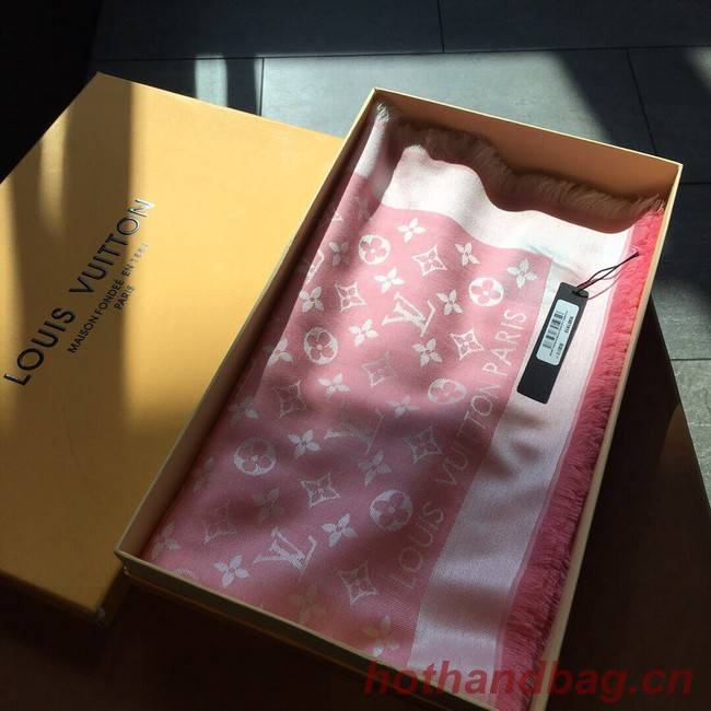 Louis Vuitton MONACO SQUARE Monogram flower pattern silk M71151 pink