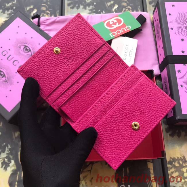 Gucci Leather card case 456126 rose