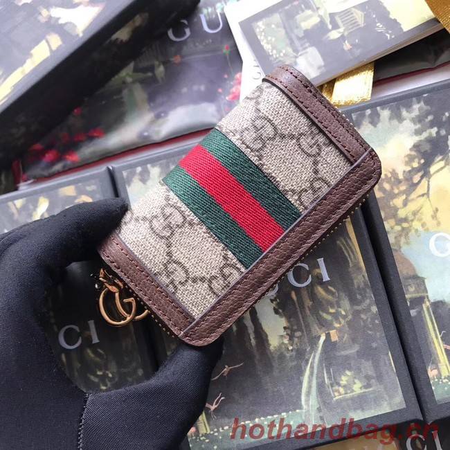 Gucci Ophidia GG key case 523157 brown