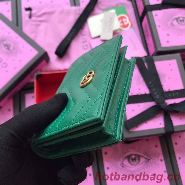Gucci GG Marmont card case 466492 Green