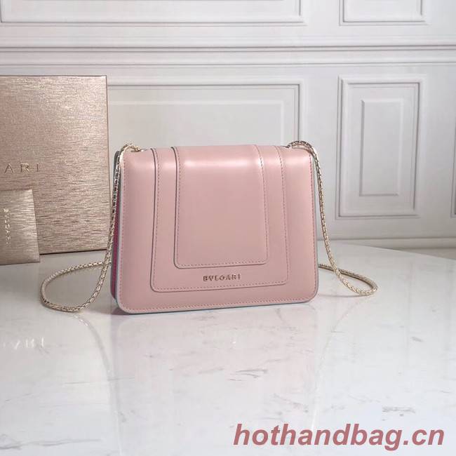 BVLGARI mini Shoulder Bag Calfskin Leather BG2283 pink