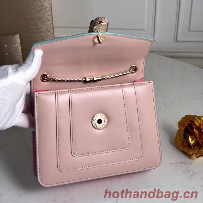 BVLGARI mini Shoulder Bag Calfskin Leather BG2283 pink