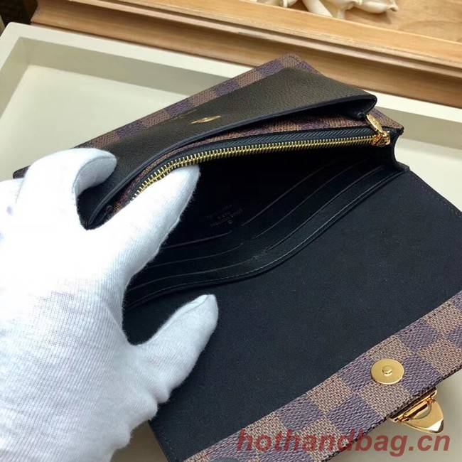 Louis Vuitton original VAVIN CHAIN WALLET N60237 black