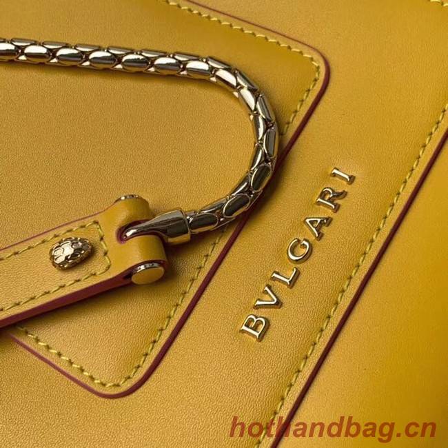 Bvlgari Serpenti Forever leather small crossbody bag 70736 yellow