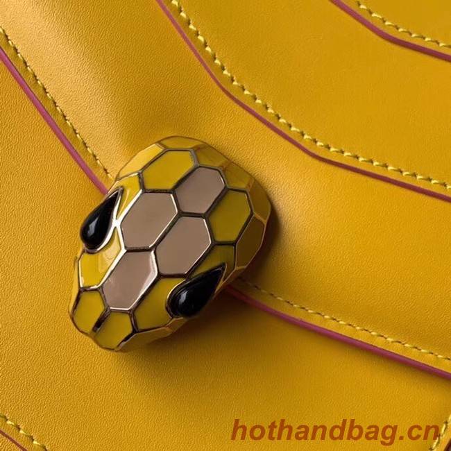 Bvlgari Serpenti Forever leather small crossbody bag 70736 yellow