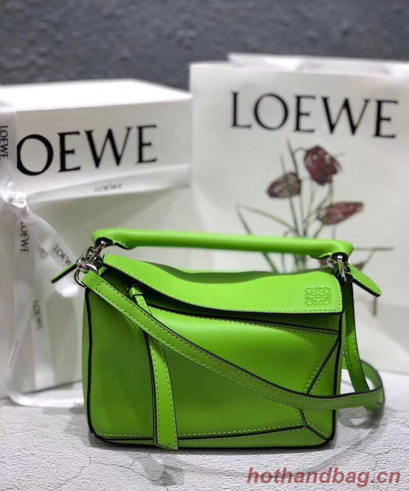 Loewe Mini Puzzle Bag Original Leather B9125 Green
