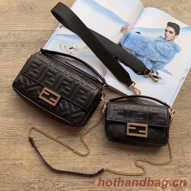 FENDI BAGUETTE Mini Shoulder Bag 8BS017 black