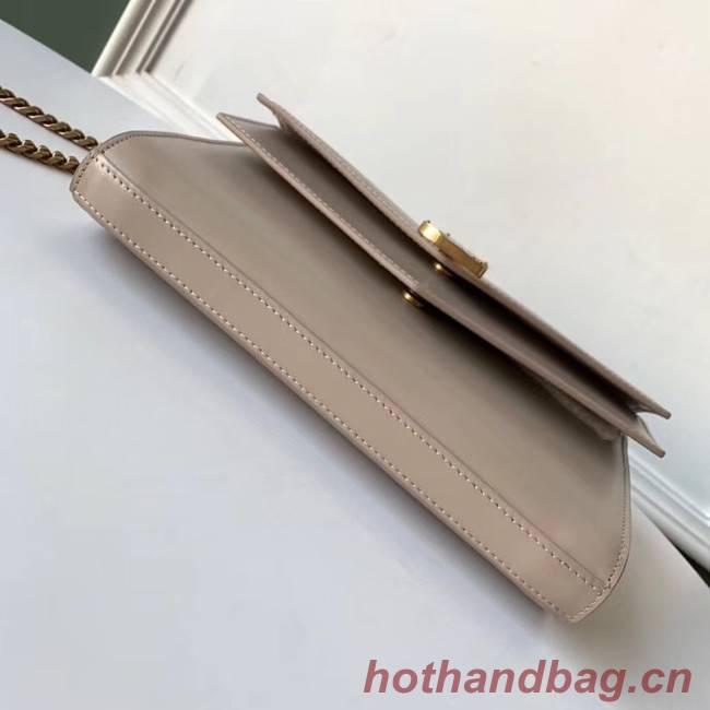 SAINT LAURENT leather shoulder bag 36959 apricot