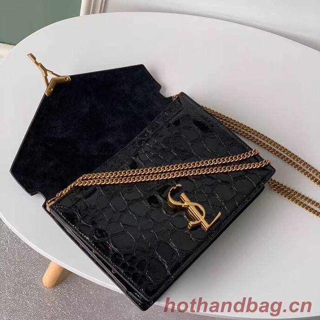 SAINT LAURENT leather shoulder bag 532750 black