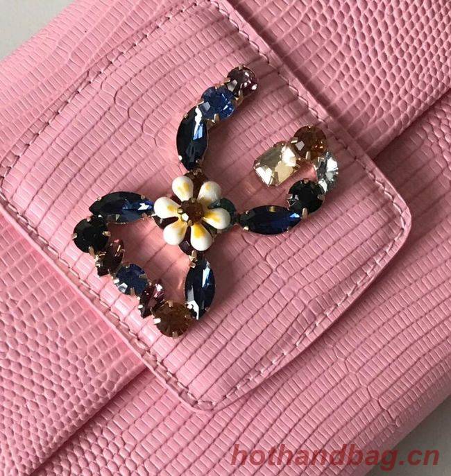 Dolce & Gabbana Calfskin Leather shoulder bag 5568 pink