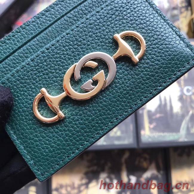 Gucci Zumi Card Holder 570679 green