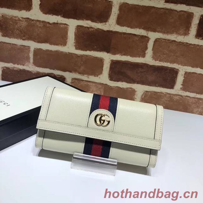 Gucci Ophidia leather wallet 523153 white