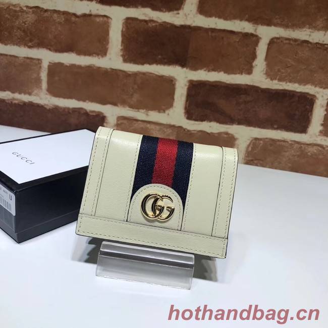 Gucci Ophidia leather wallet 523155 white