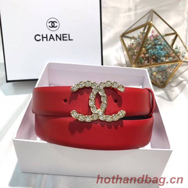 Chanel Calf Leather Belt Wide with 30mm 56589