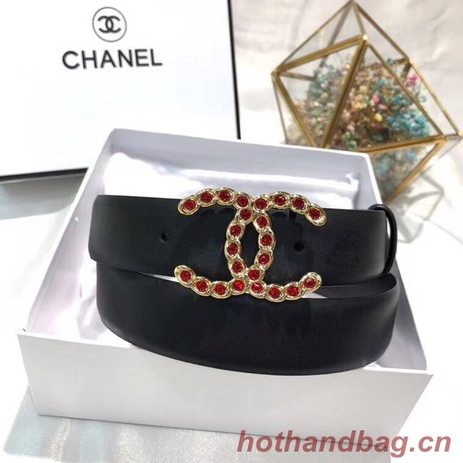 Chanel Calf Leather Belt Wide with 30mm 56588