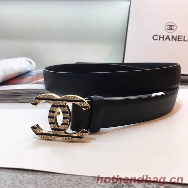 Chanel Calf Leather Belt Wide with 30mm 56595