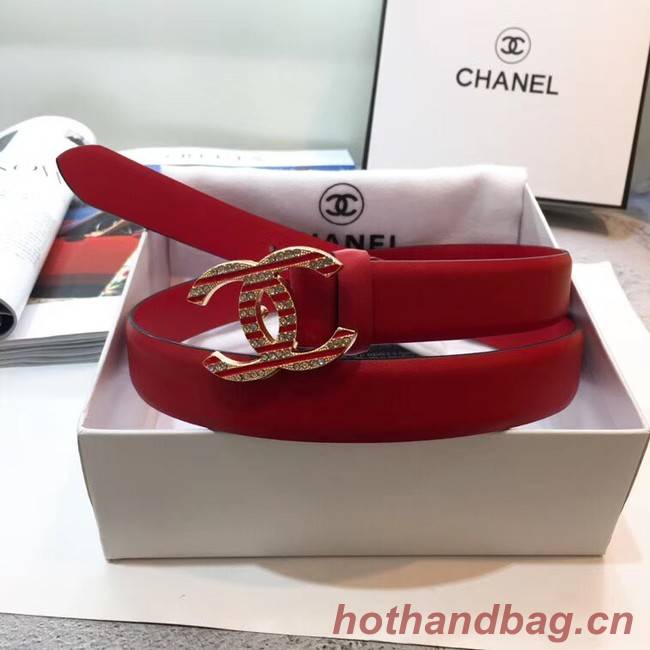 Chanel Calf Leather Belt Wide with 30mm 56596