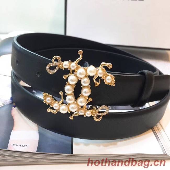 Chanel Calf Leather Belt Wide with 30mm 56597